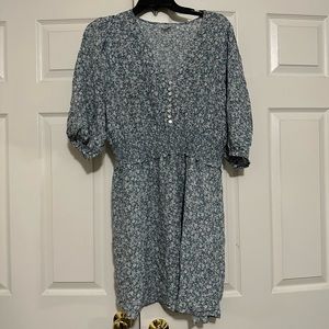 Rails Blue Floral Dress Size L Large worn 1x